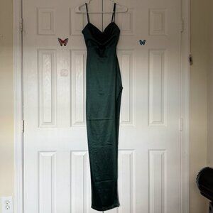 Windsor Lola High Slit Satin Dress